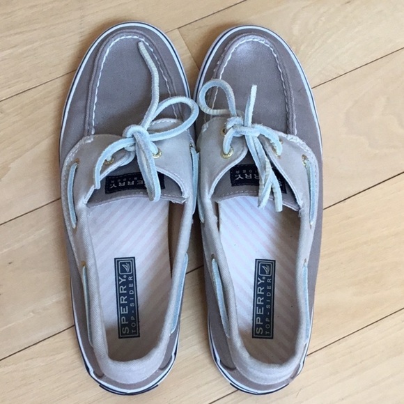 Sperry Top-Sider boat shoes. Khaki and tan. Women’s size 6.5 - Picture 11 of 15
